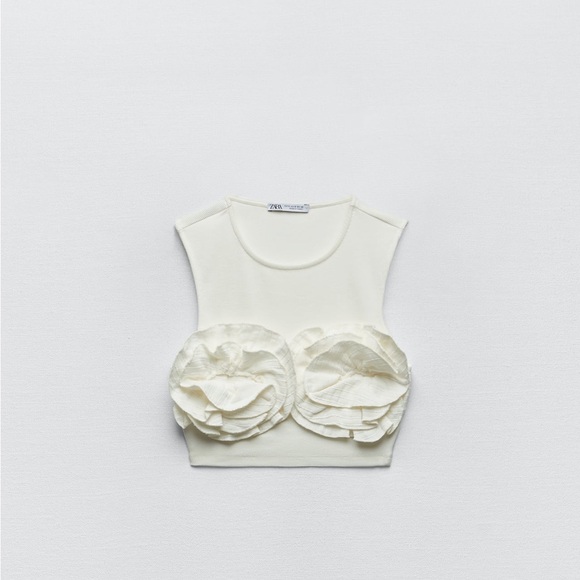 Zara mixed ribbed top - Picture 2 of 3